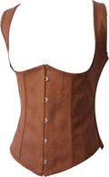 Faux Leather Womens Steampunk Corset Bustier Top - Waist Training
