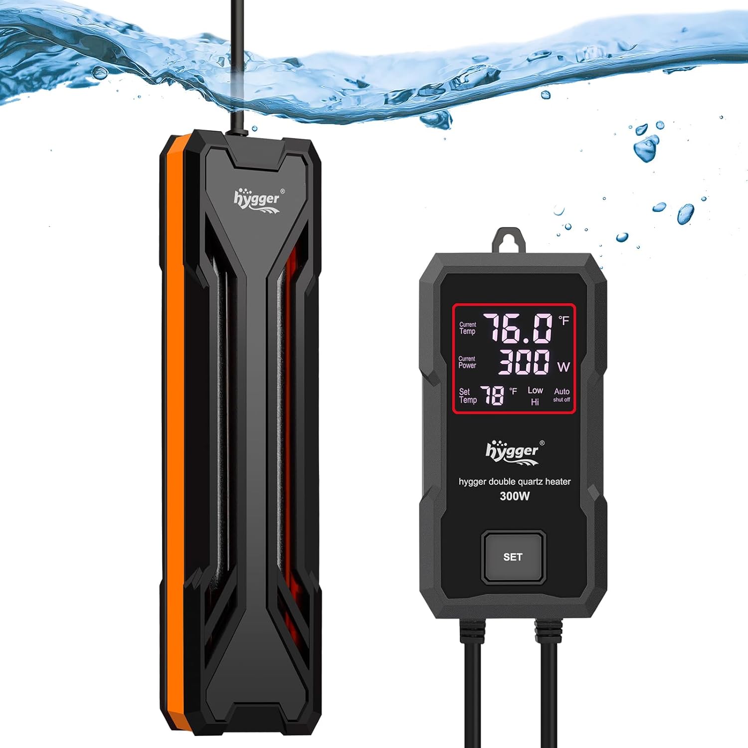 Hygger Submersible Aquarium Heater - Intelligent Heating