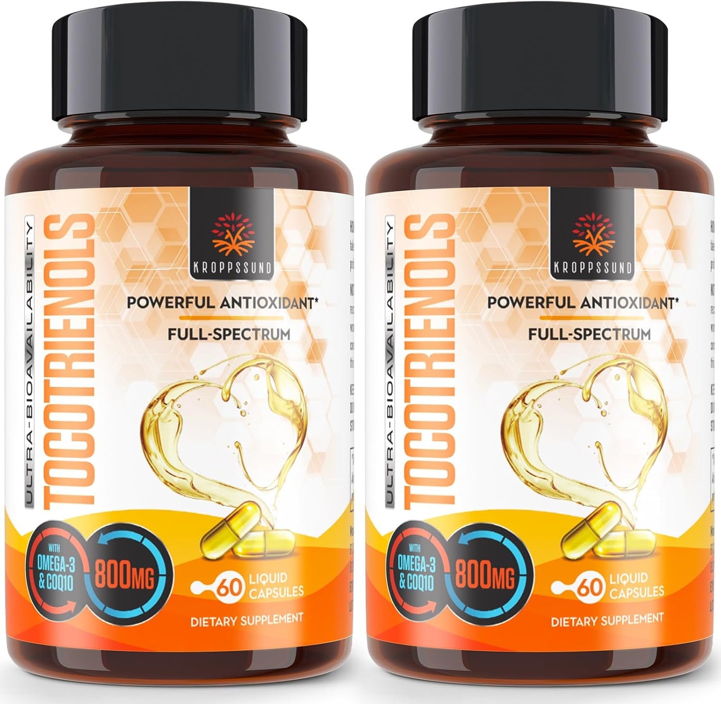 Kroppssund Tocotrienols 800mg Supplement for Heart Health