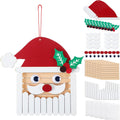 24 Pack Santa Claus Stick Craft Kit - DIY Wooden Xmas Ornaments