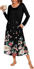 Long Nightgowns for Women Long Sleeve Sleepshirts - Soft, Full Length
