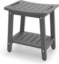 Shower Bench for Inside Shower - Grey HDPE Waterproof Seat