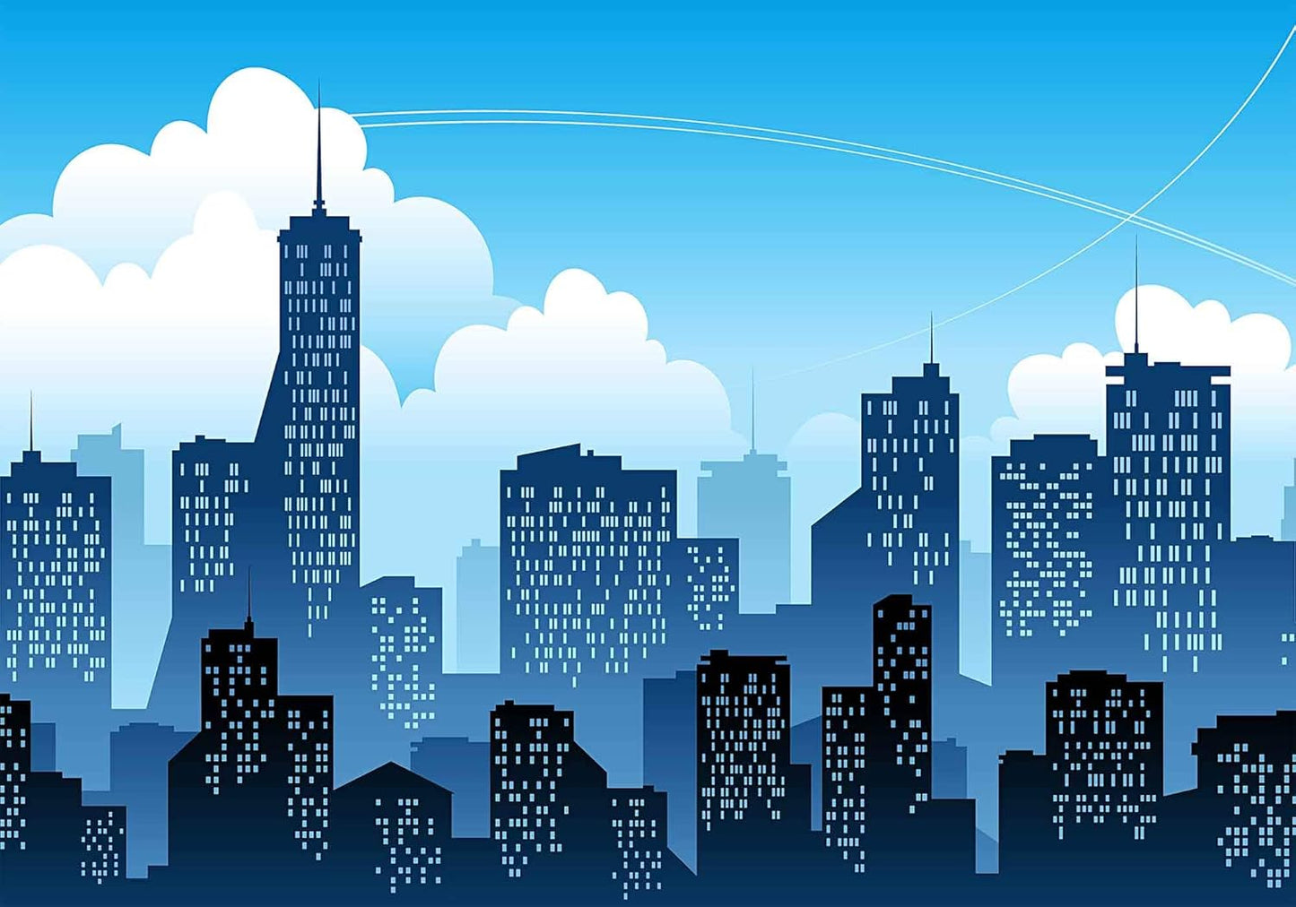 MTMETY Superhero Super City Photography Backdrop for Kids