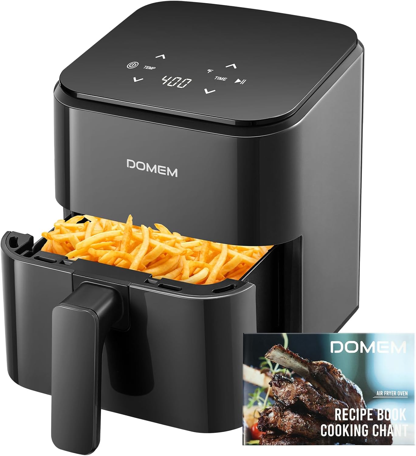 Compact 3 Qt Air Fryer with Non-Stick Basket for Healthy Cooking