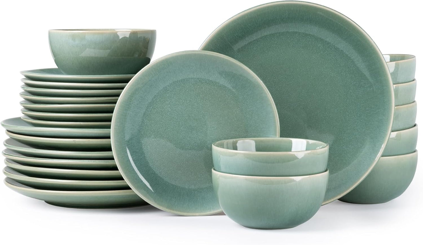 GBHOME Ceramic Dinnerware Set for 8 - 24 Pieces Stoneware