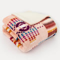 Sacred Thread Fleece Blanket 79ftin x 95ftin - Reversible Aztec Sherpa