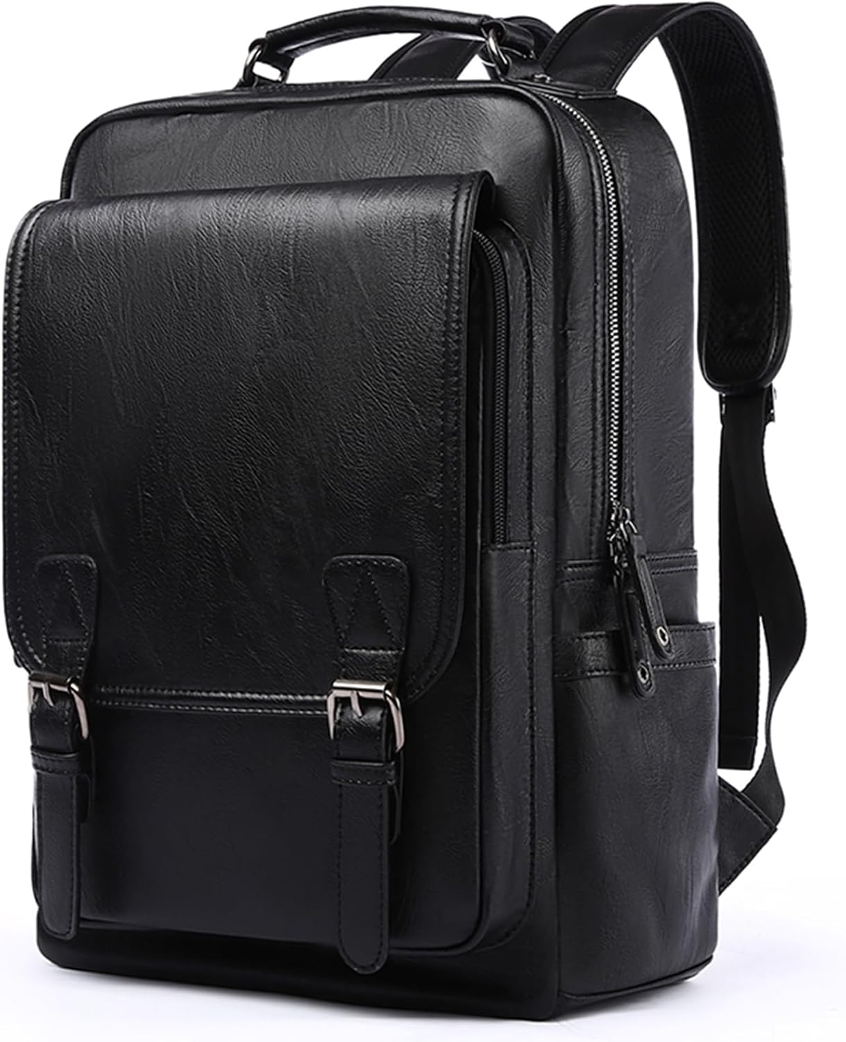 Leather Backpack for 15.6 Inch Laptop - Vintage Waterproof Design