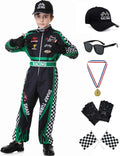Race Car Driver Costume Boys Racing Suit Set - Full Accessory Kit