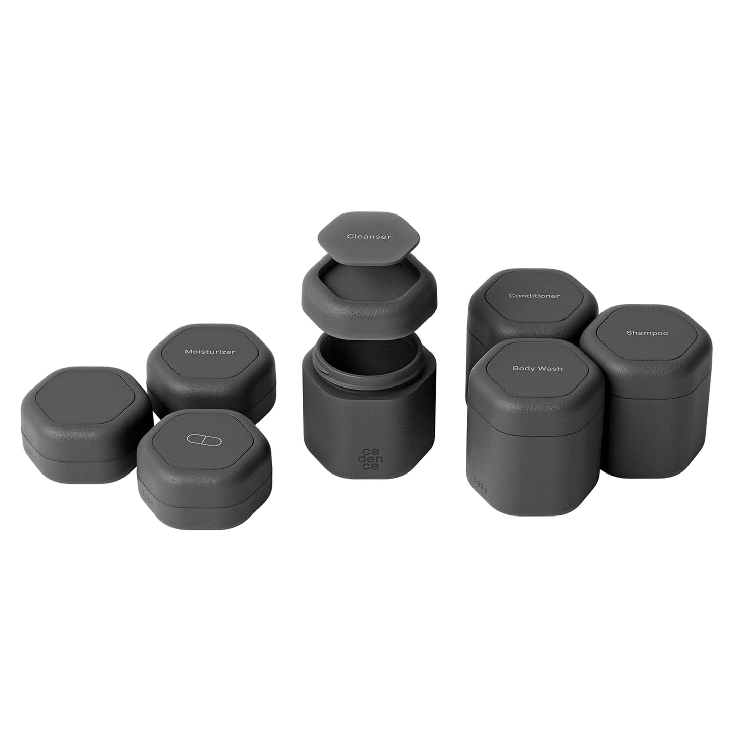 Cadence Travel Containers - Daily Routine Capsule Set for Toiletries
