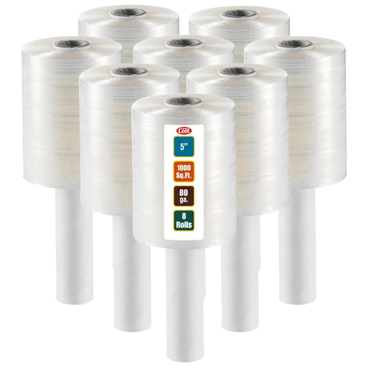 Industrial Strength Mini Hand Stretch Wrap 5in 1000 Ft Roll