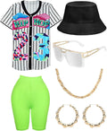 Authentic 80s 90s Women's Hip Hop Costume with Matching Accessories