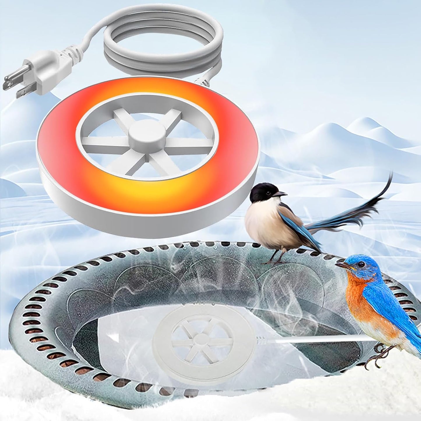 Thermostatically Controlled Bird Bath Heater - Keep Birds Warm