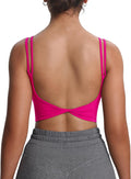 Women's Workout Sports Bra with Twist Back - Comfortable Fit