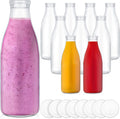 Zubebe 24 Pack 34 oz Glass Canisters with 48 Lids - Airtight Kitchen