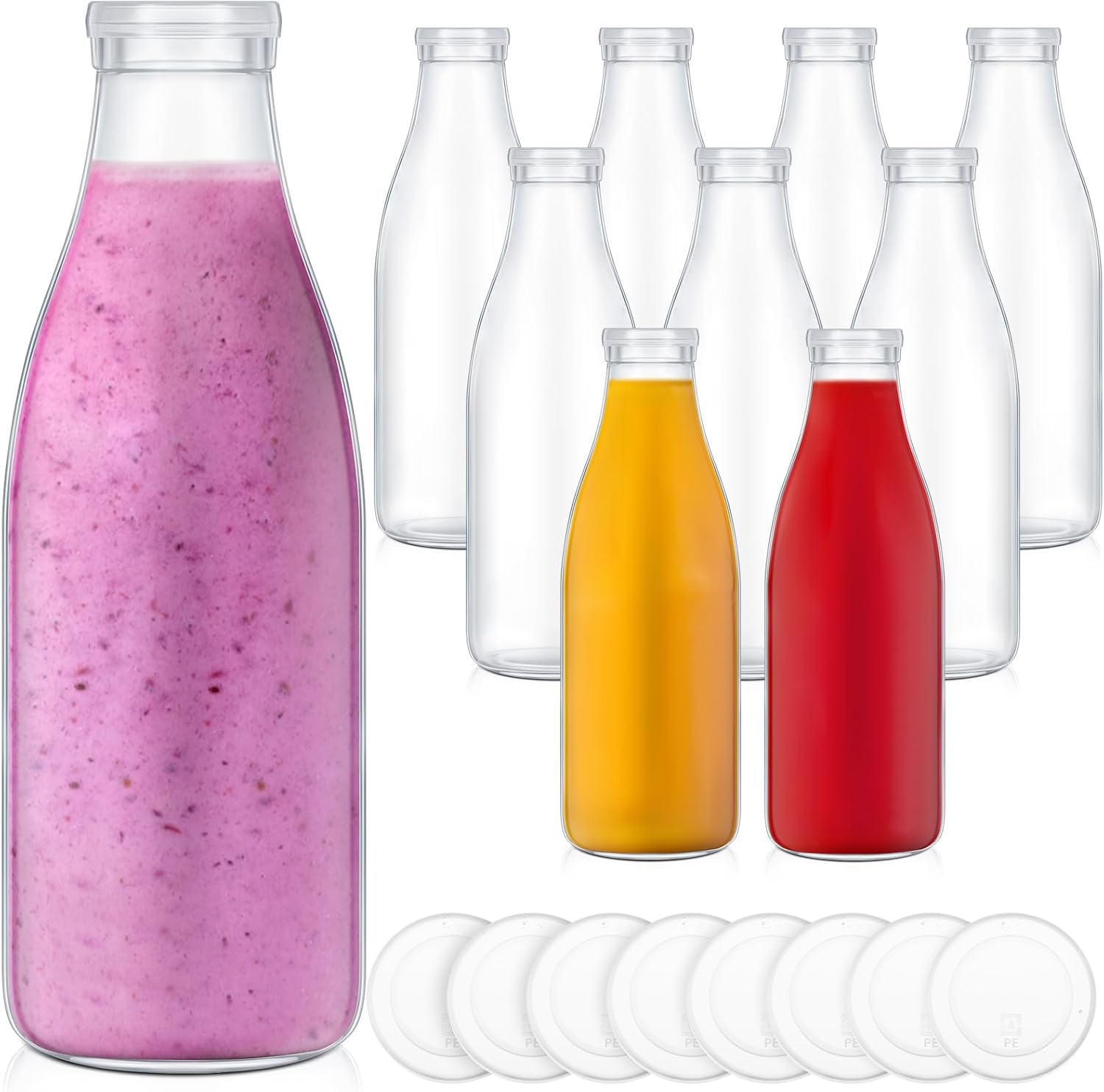 Airtight Food Storage Jars - 24 Pack Glass Canisters Set