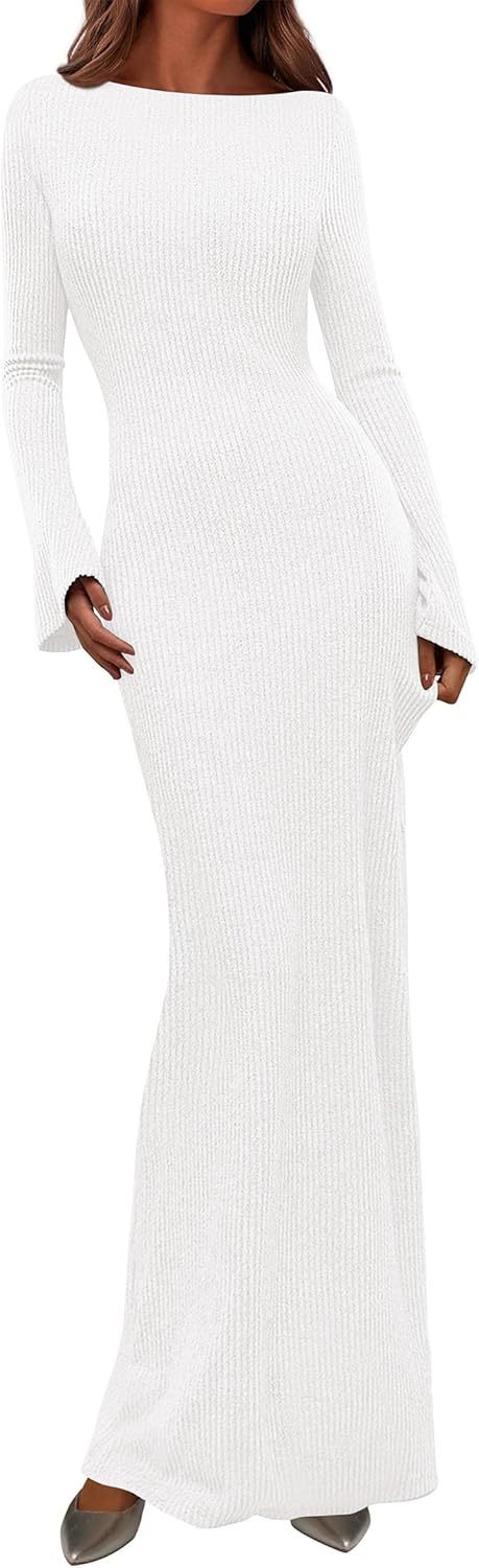PRETTYGARDEN Women's Fall Fashion Long Sleeve Maxi Dress