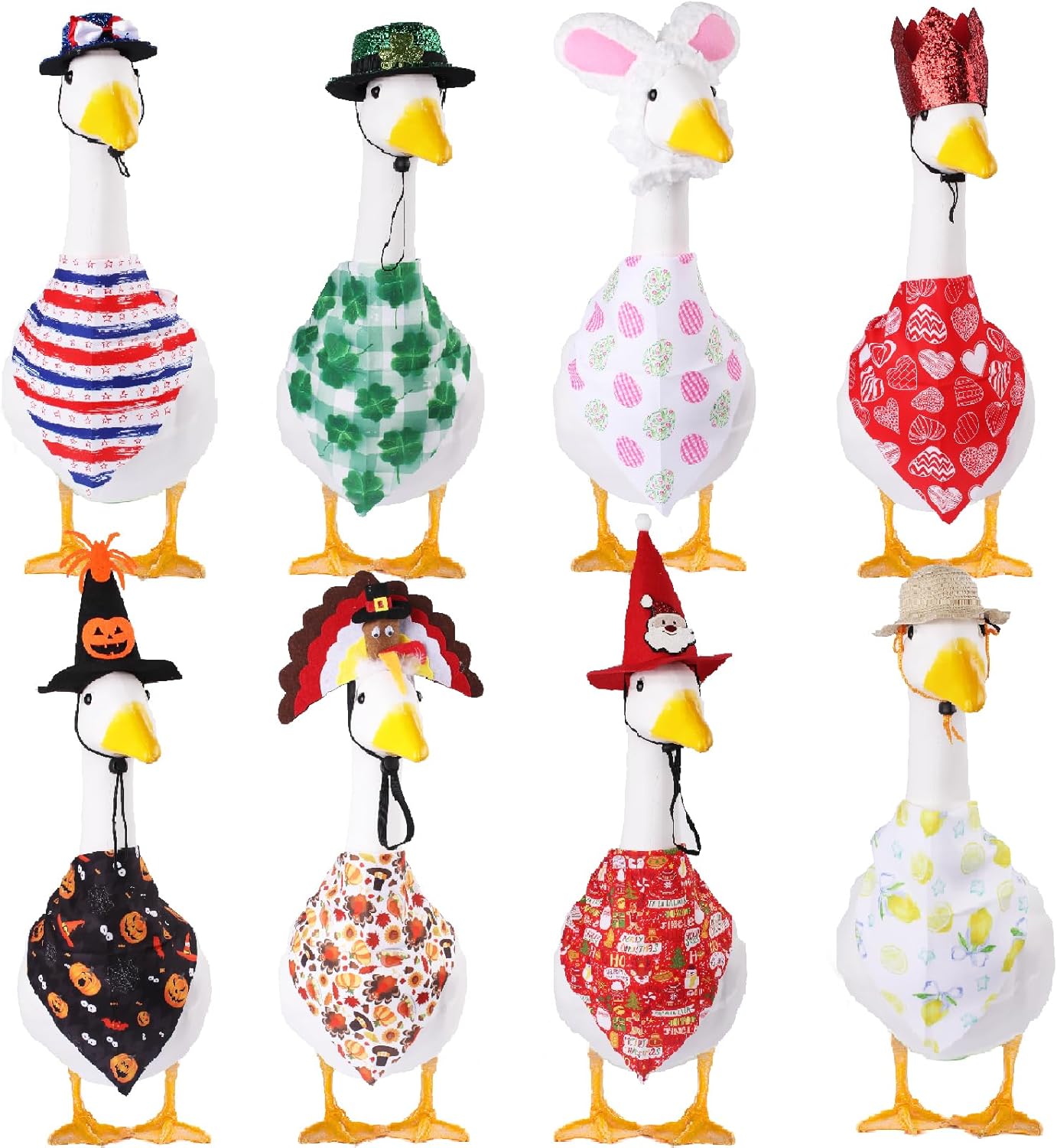 All Season Porch Goose Outfits for Outdoor Decor and Fun