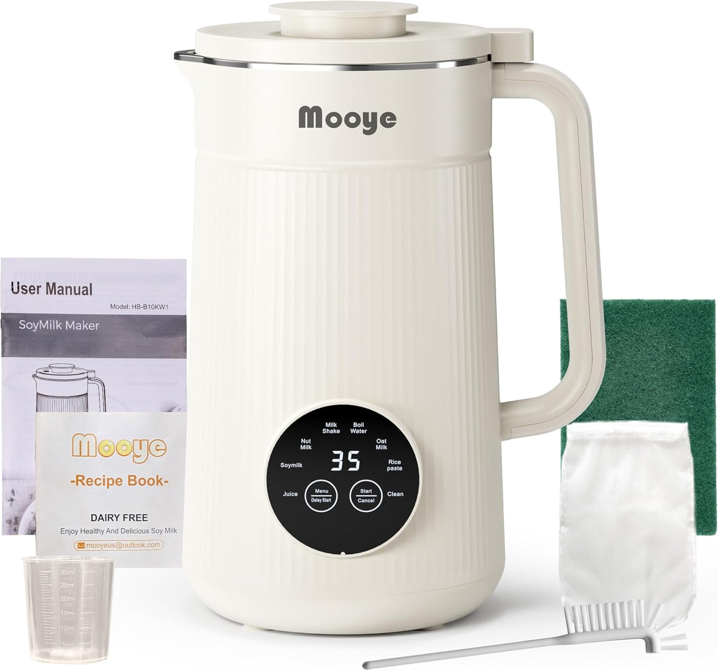 Mooye Automatic Nut Milk Maker: 10 Blades for Plant-Based Beverages