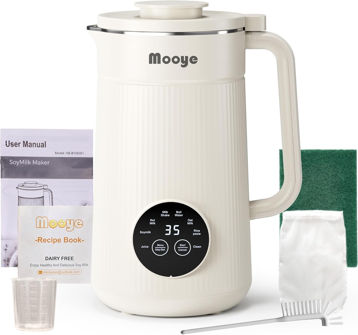 Mooye Automatic Nut Milk Maker: 10 Blades for Plant-Based Beverages
