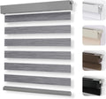 Joydeco No Drill Zebra Blinds Cordless Day & Night Shades - Grey 28in
