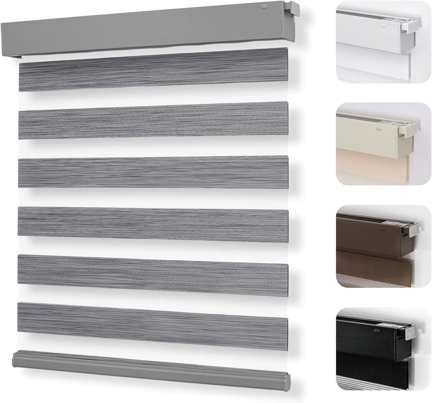 Joydeco No Drill Zebra Blinds: Cordless Day & Night Shades