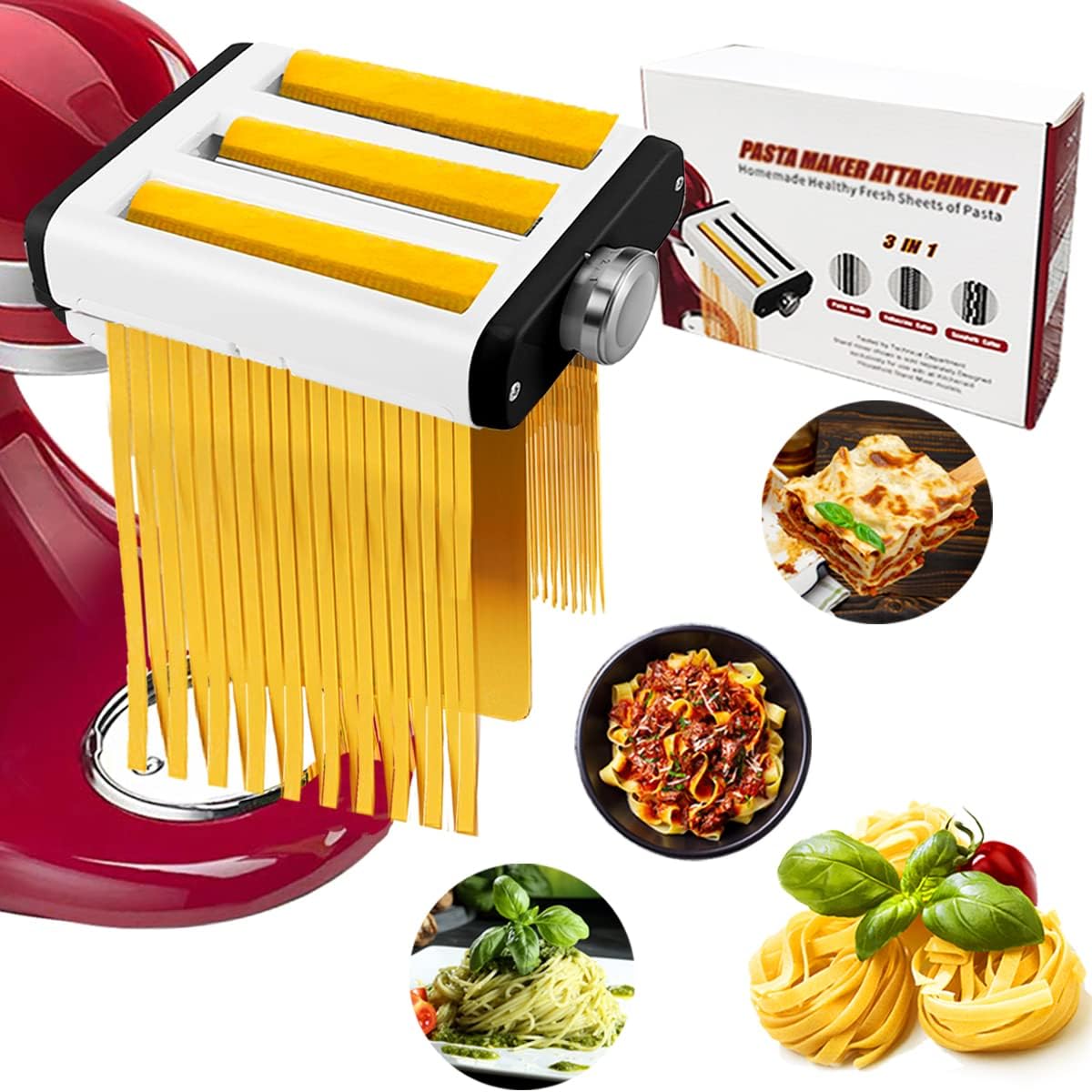 All-In-One Pasta Maker for Kitchenaid Mixers - Homemade Pasta Made Easy! NEWSETS