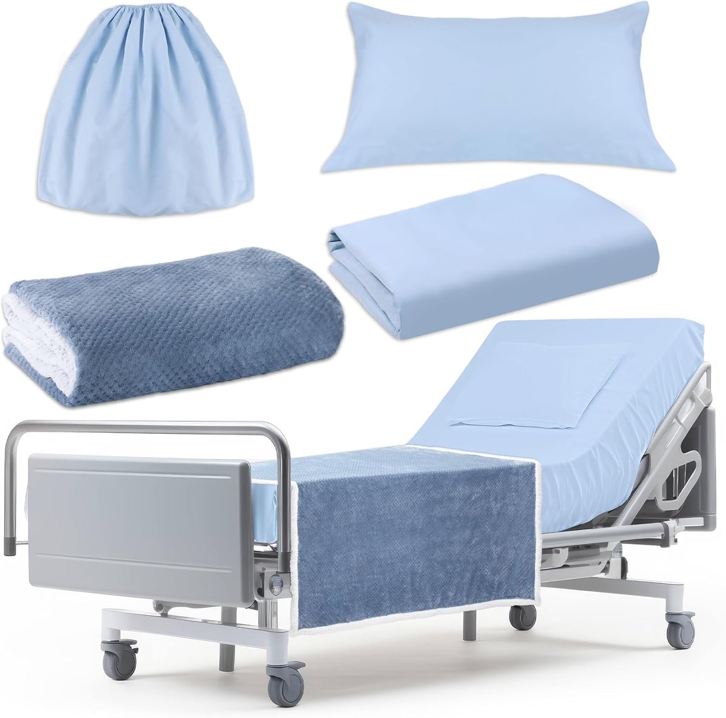 4 Pcs Hospital Bed Sheets Set for Comfort and Quality Sleep