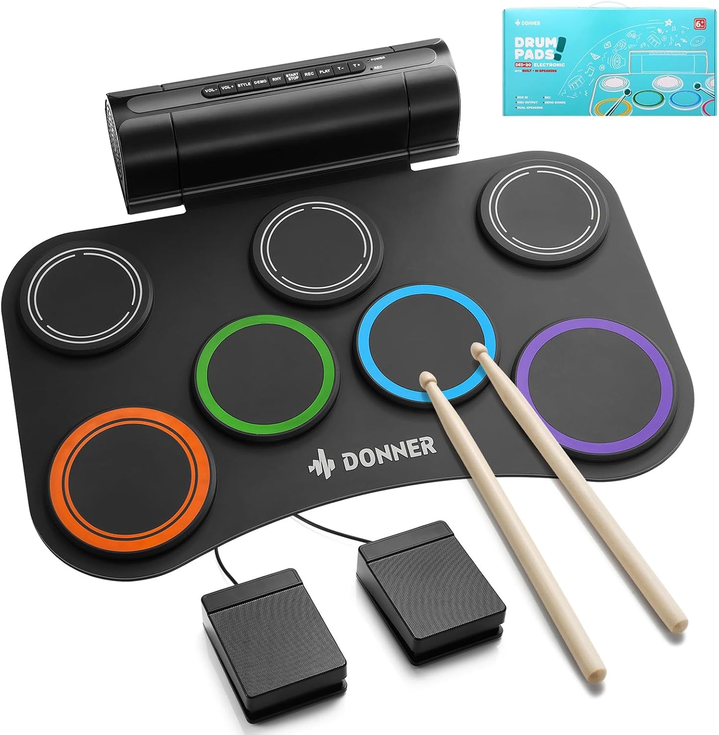 Donner Electric Drum Set with 7 Pads for Kids and Adults