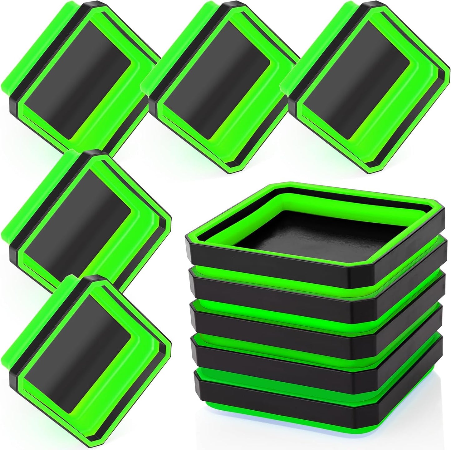 Barydat Magnetic Tool Tray Set - 10 Pcs Collapsible Trays