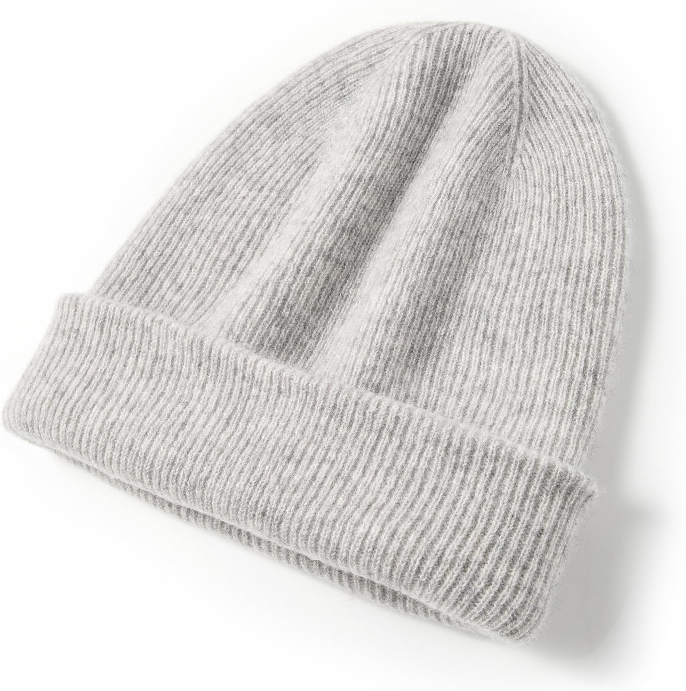 100% Pure Cashmere Double-Layered Beanie Hat for All Seasons