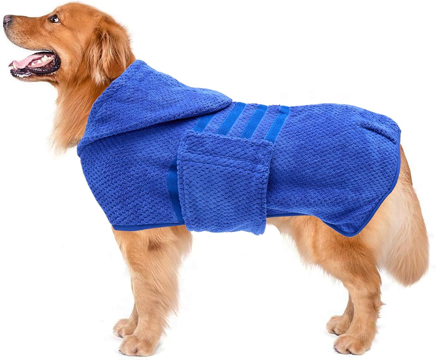 Geyecete Dog Drying Coat with Hood for Fast Drying After Bath
