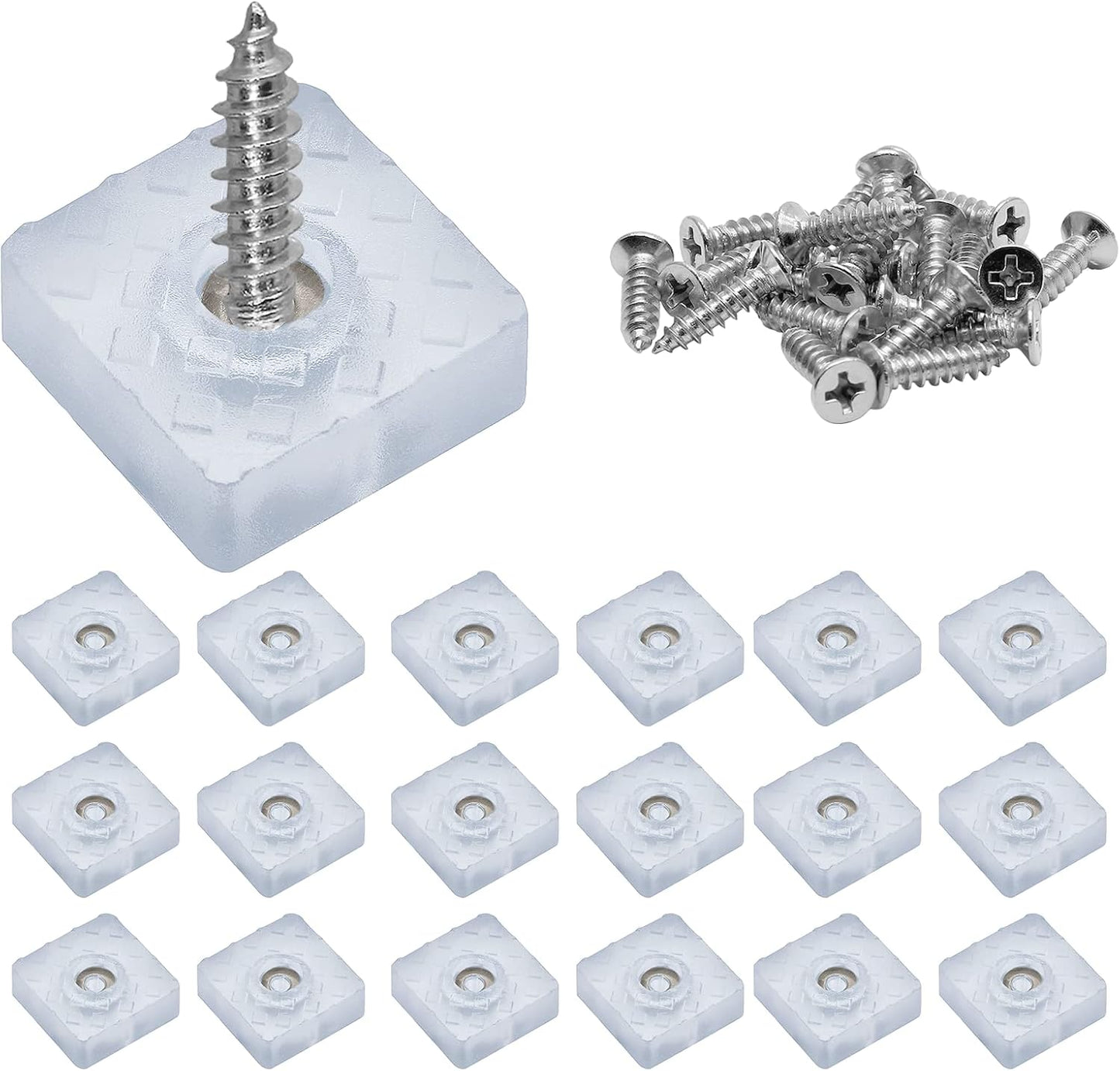 Non Slip Rubber Furniture Pads 20 Pcs - Protect Floors with Heavy Duty Hardwood Floor Protectors