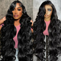 34 in 13x6 Lace Front Wig Human Hair Body Wave - Full 200% Density