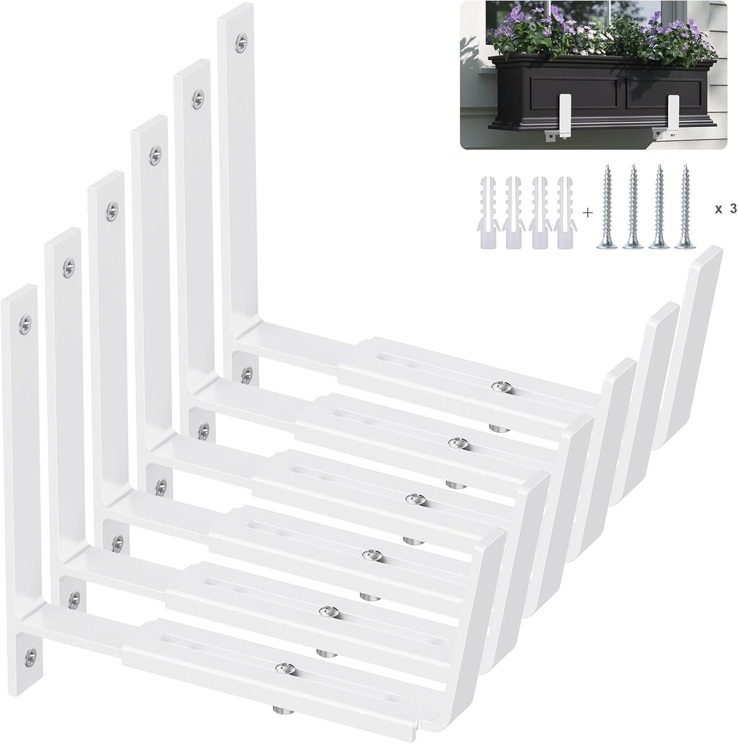 Adjustable Planter Brackets for Window Boxes and Gardens
