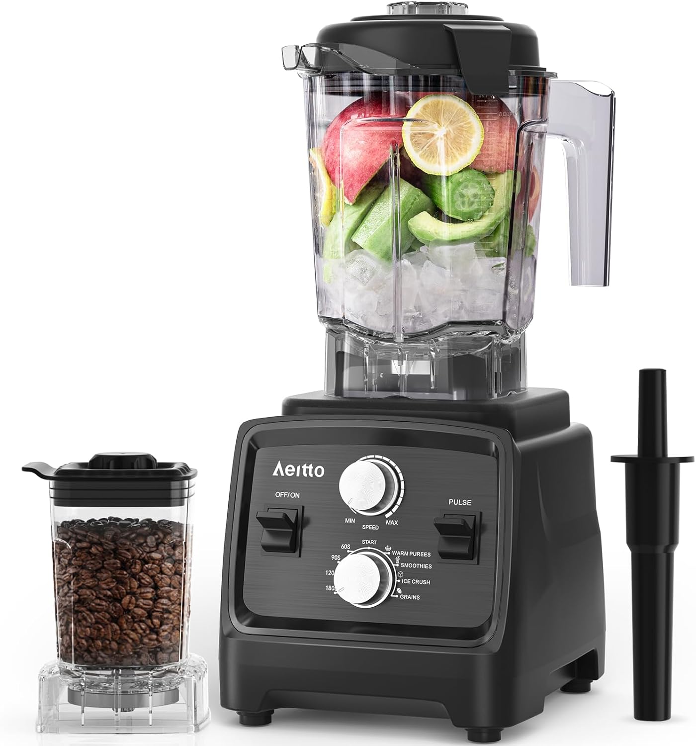 Aeitto 1800W Blender: 2-in-1 Combo for Smoothies & More!
