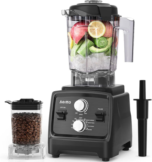 Aeitto 1800W Blender: 2-in-1 Combo for Smoothies & More!