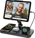 6 in 1 Wireless Charger for Apple Devices Black - Foldable 30W