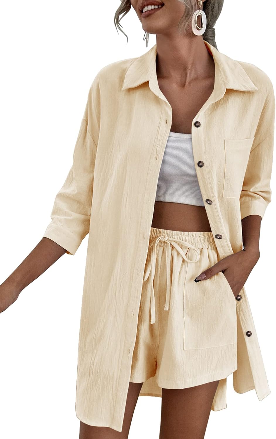 Stylish Womens 2 Piece Lounge Tracksuit Outfit for Summer Fun