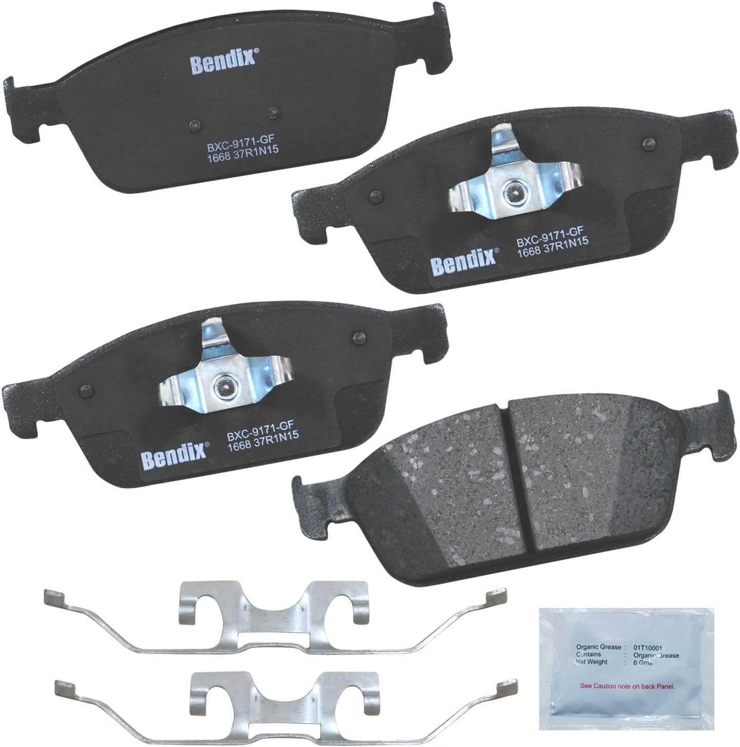Bendix Priority1 CFC1668 Ceramic Brake Pads for Ford Focus 2013-2018
