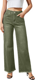 Women's Wide Leg Jeans High Waisted Stretchy Casual Denim