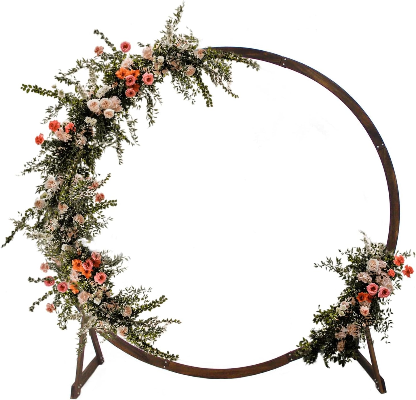 7.5FT Circle Wood Arch for Wedding Ceremony and Garden Parties