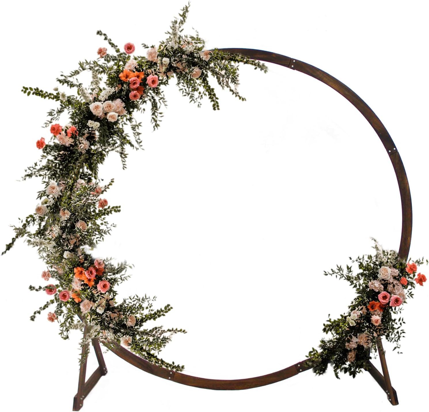 7.5FT Circle Wood Arch for Wedding Ceremony and Garden Parties