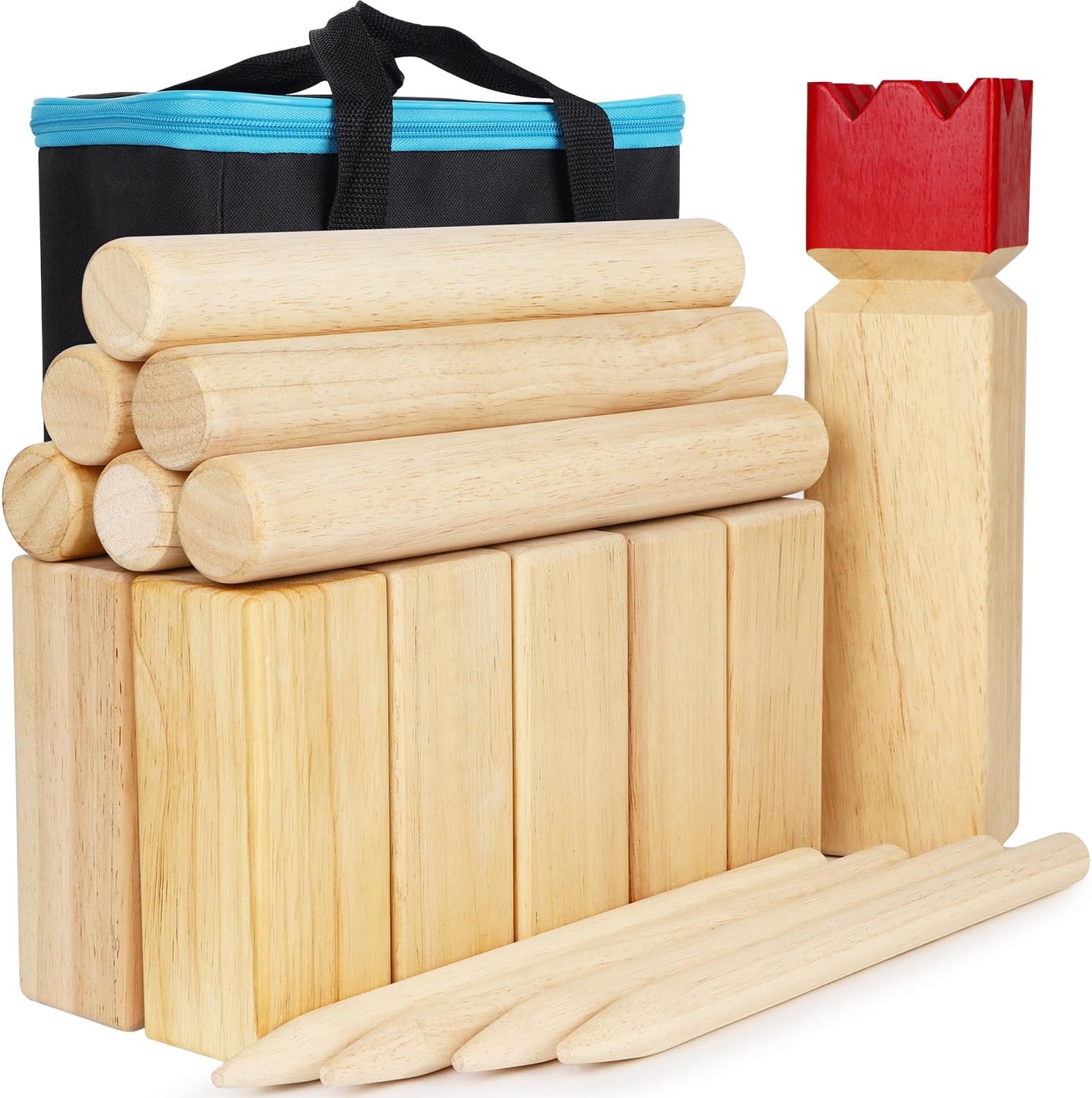 Juegoal Kubb Backyard Game Set for Family Fun and Outdoor Play