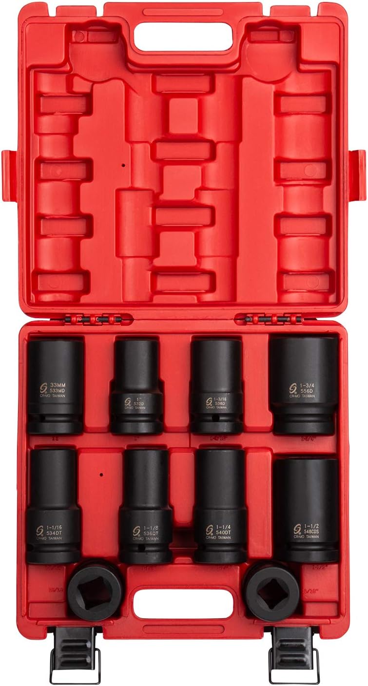 Sunex 5690A Heavy Duty Wheel Impact Socket Set for Trucks