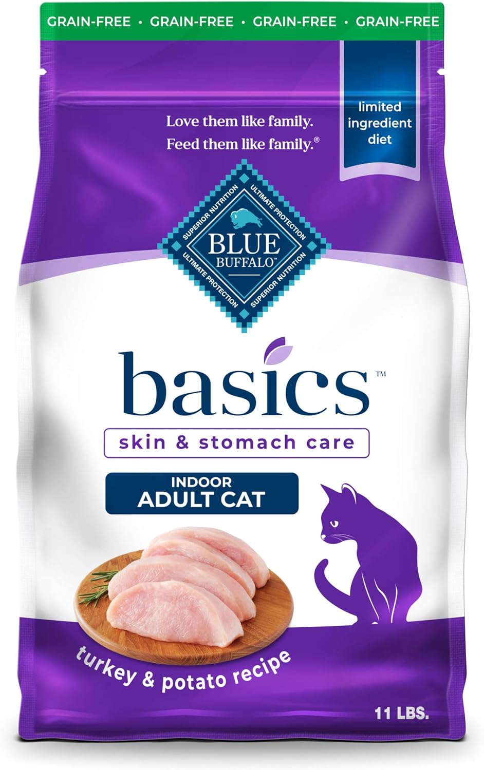 Blue Buffalo Basics Grain-Free Dry Cat Food for Indoor Cats