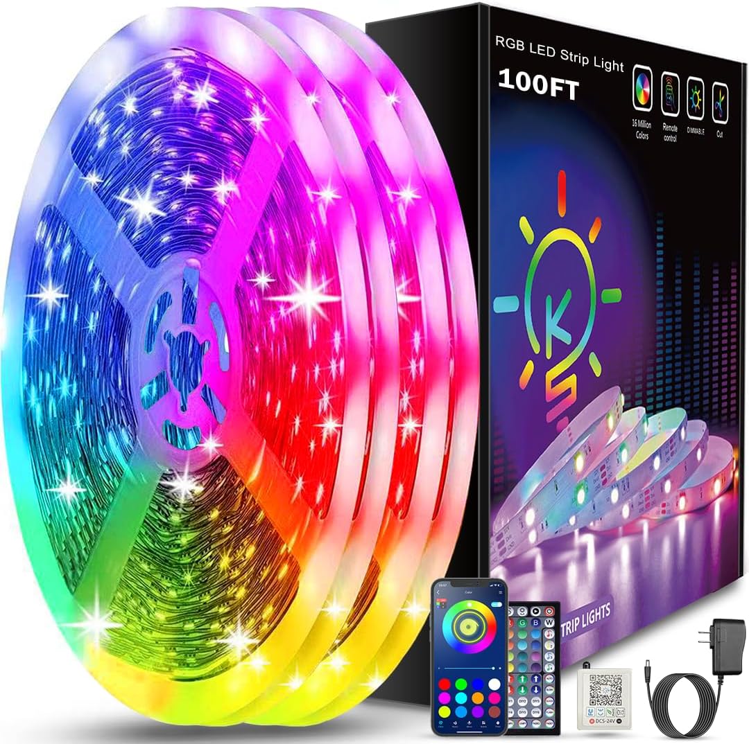 Stay festive with Keepsmile 100ft RGB Led Strip Lights