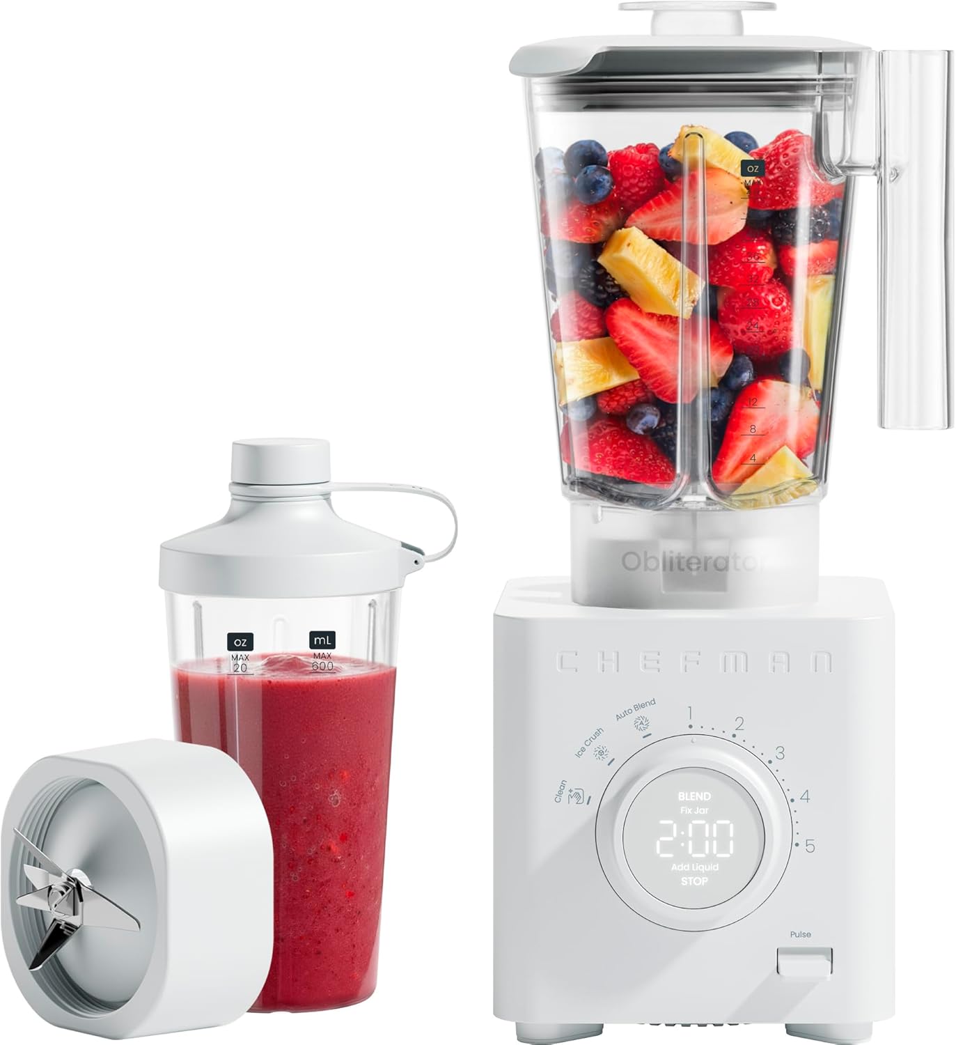 Chefman Obliterator 48 oz Blender for Smoothies and Ice Crushing