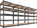 2000LBS Garage Shelving 72in H 5 Tier Heavy Duty - 3 Pack