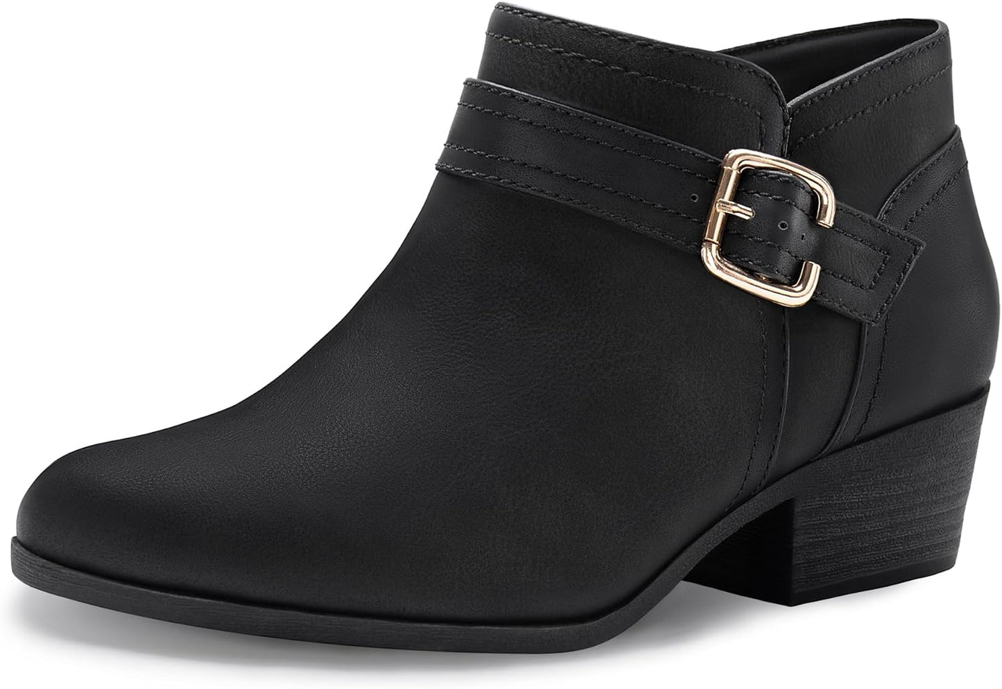 Athlefit Women's Chunky Low Heel Ankle Boots for Every Occasion