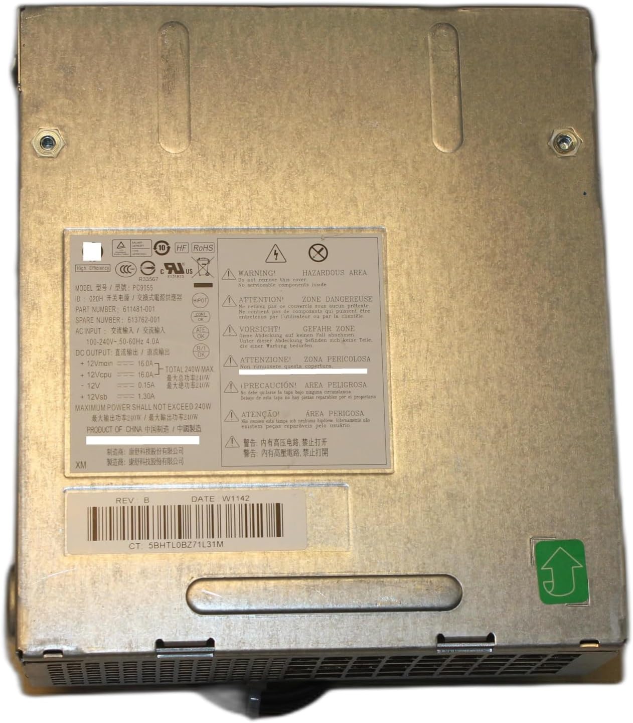 Compaq Bestec CFH-240EWWB 240W PSU Power Supply for HP Desktops